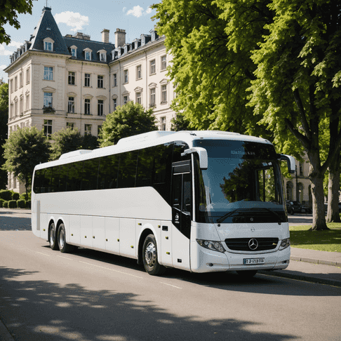Elegant coach ready for wedding guests