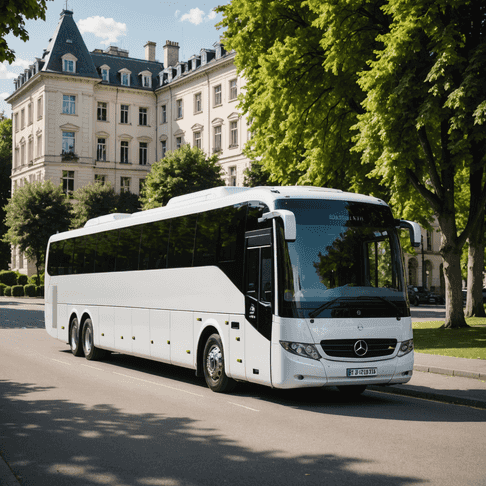 Elegant coach ready for wedding guests